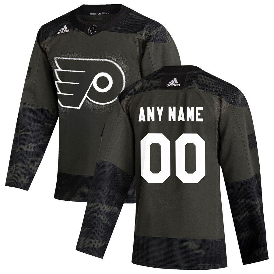Philadelphia Flyers Adidas 2019 Veterans Day Authentic Custom Practice NHL Jersey Camo->customized nhl jersey->Custom Jersey